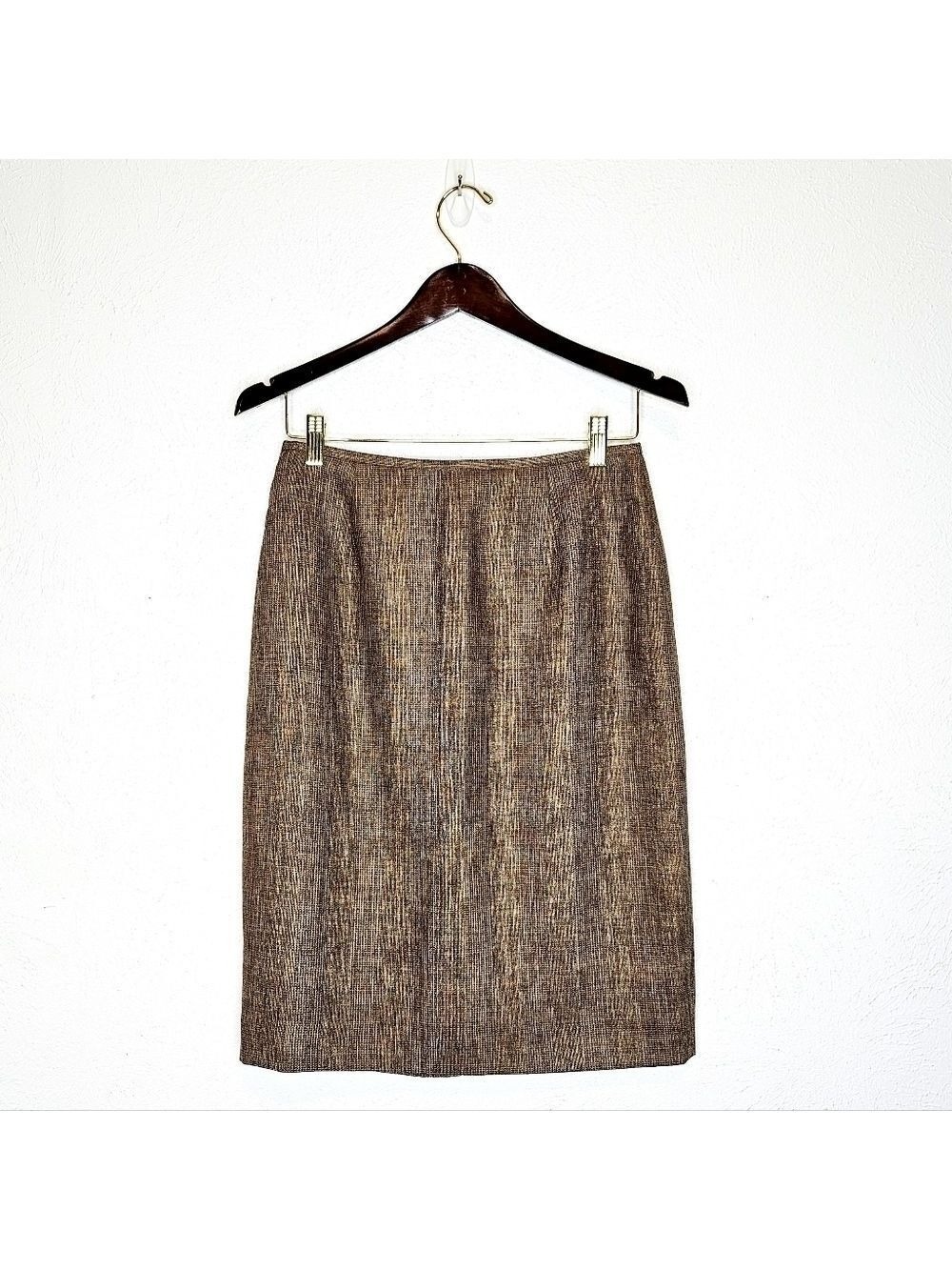 Lafayette 148 Brown Wool Blend Pencil Skirt Women's Size 6